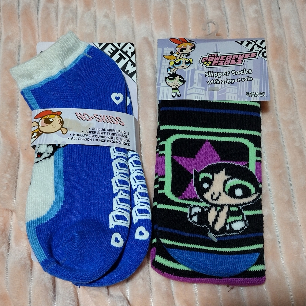 NEW vintage Powerpuff girls socks